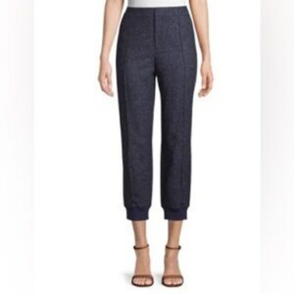 Club Monaco Wool Briton Pants Grey Joggers Trousers Women's Size 4 Cropped